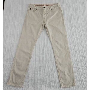 Cremieux Deluxe Chino Pants Men's 36x32 Creme Straight Leg Stretch EUC Classic